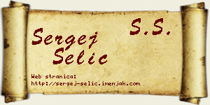 Sergej Selić vizit kartica